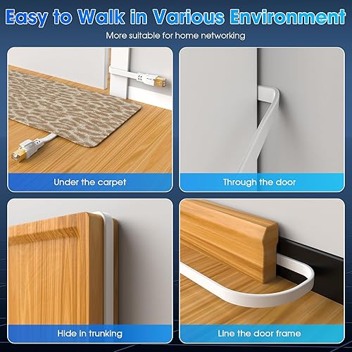 Miniatura 6 de Cable Ethernet Cat 8 de 50 pies, 15 pies, 20 pies, 25 pies, 30 pies, 40 pies, 60 pies, 75 pies, 100 pies, cable de red de Internet de alta velocidad