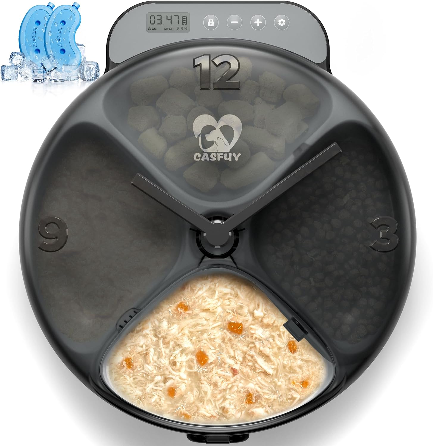 Casfuy Replacement Plastic Food Tray for Automatic Cat Feeder （Model: F26-L