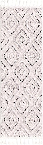 Miniatura 3 de Unique Loom Cherokee Collection Gatlinburg - Alfombra de área (2 pies x 6 pies 1 pulgada, color blanco y negro)