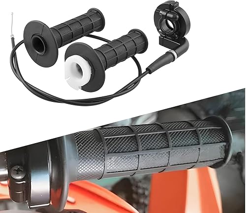 Fluher 1 empuñadura de mango del acelerador de motocicleta, abrazadera de carcasa de reabastecimiento de combustible del acelerador con arnés de