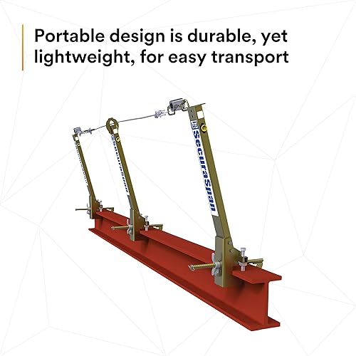 Miniatura 4 de 3M DBI-SALA Secura Span 7400420 Sistema horizontal, cable galvanizado de 20 pies, para vigas en I, se adapta a bridas de haz en I de 6 en 12