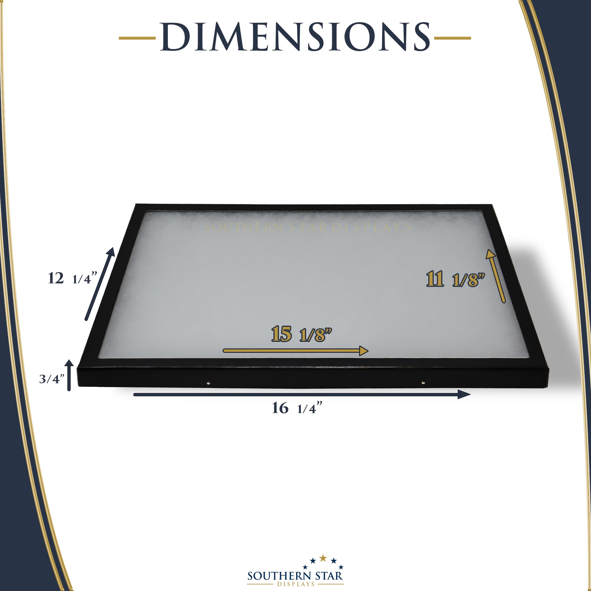 6 Pack of Riker Display Cases 12 x 16 x 3/4 for Collectibles Jewelry & More