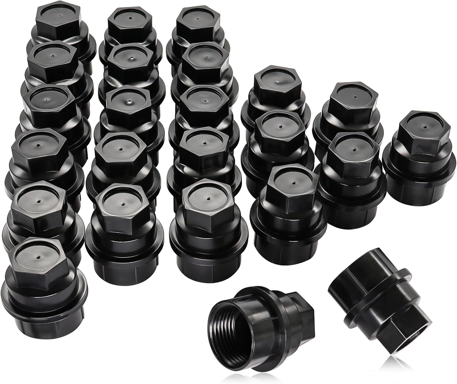 24Pcs Wheel Lug Nut Cap Covers Thread Fit for GMC for Chevy C1500 C2500 C3500 for Silverado Suburban for Cadillac Escalade M27-2.0 Hex Size 22mm Length 39.4mm Full Size 15646250 6116071 711025 99956