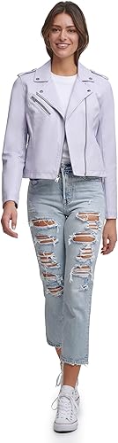 Vista 2 de Levi's - Chaqueta de Motociclista de Piel Sintética Clásica para Mujer (Talla Regular y Talla Grande)
