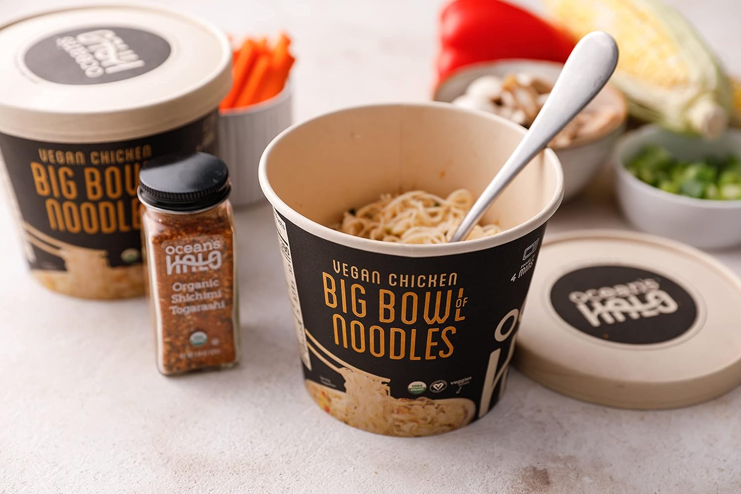 Ocean's Halo, 6-Pack Organic and Vegan Chicken Noodle Bowl