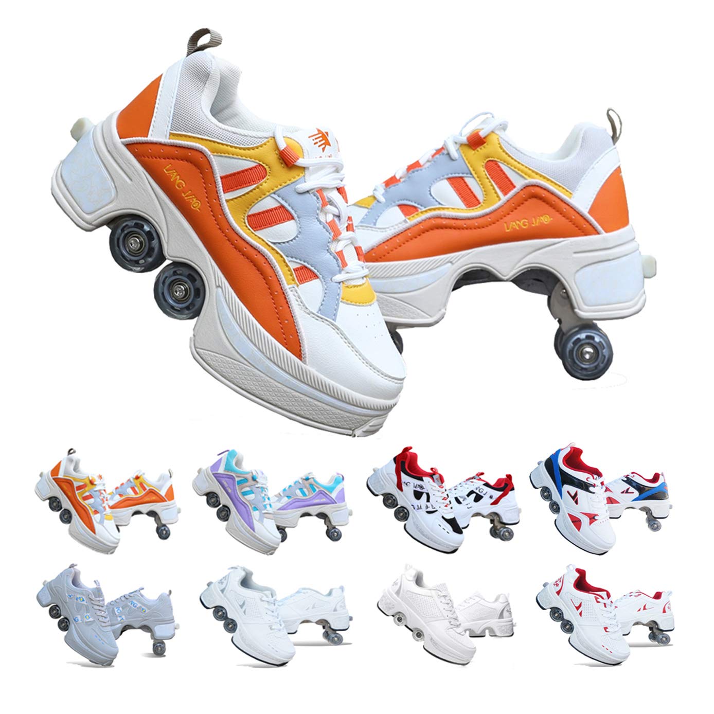 Amazon.co.jp: ローラースケートローラーシューズ子供大人格納式