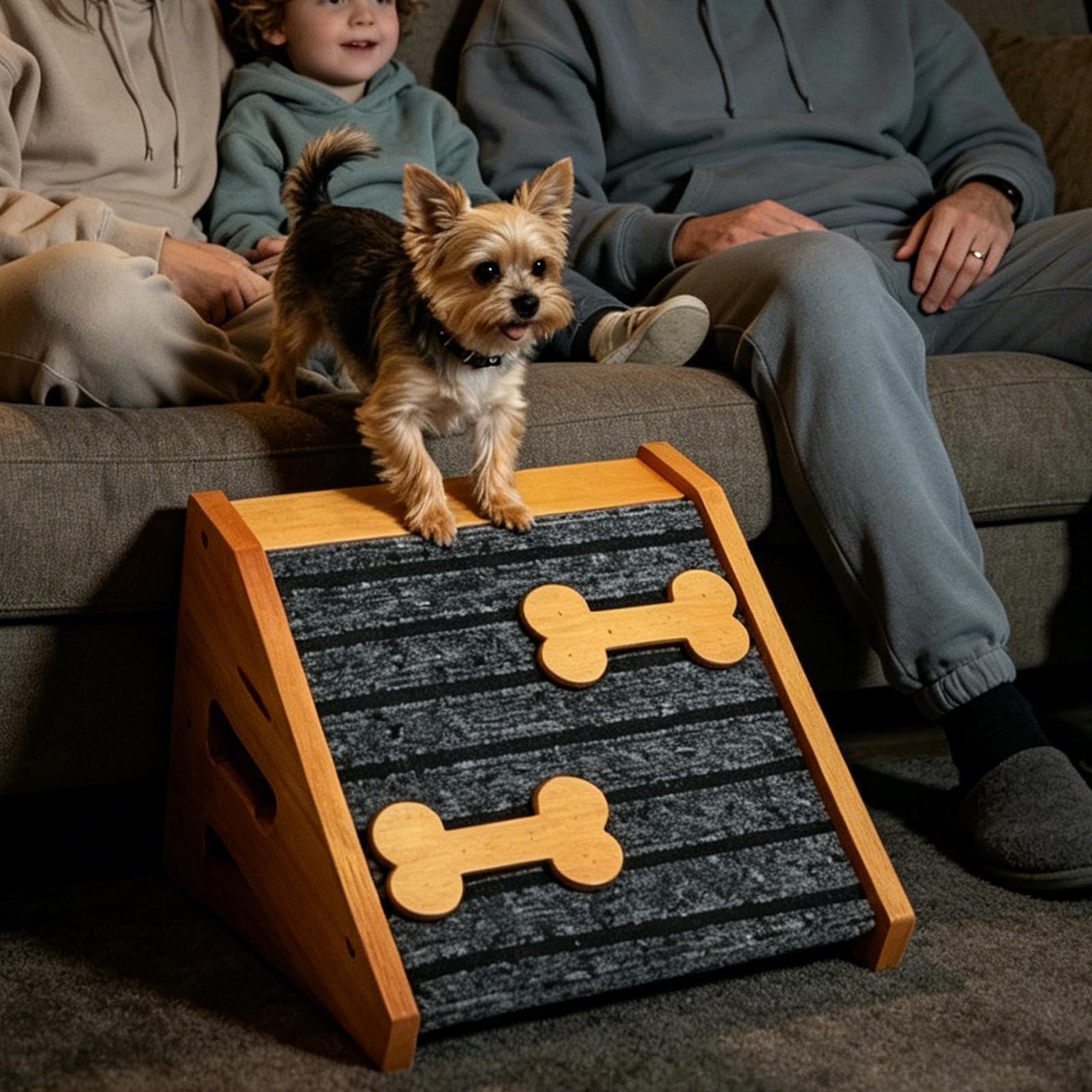 Rampa para Mascotas de tamaño pequeño | Escalera de Madera con Superficie Antideslizante,Rampa para Mascotas con Almohadilla De Fieltro,para Cama sofá Dormitorio Interior Exterior