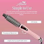 Alure Heated Styling/Curling Iron Brush | 3-in-1 Ceramic 1 inch Ionic Hair Curler/Straightener | Anti-Scald Nylon Bristles | FREE Travel Pouch | Anti-Frizz Electric Curl Wand for All Hair Types