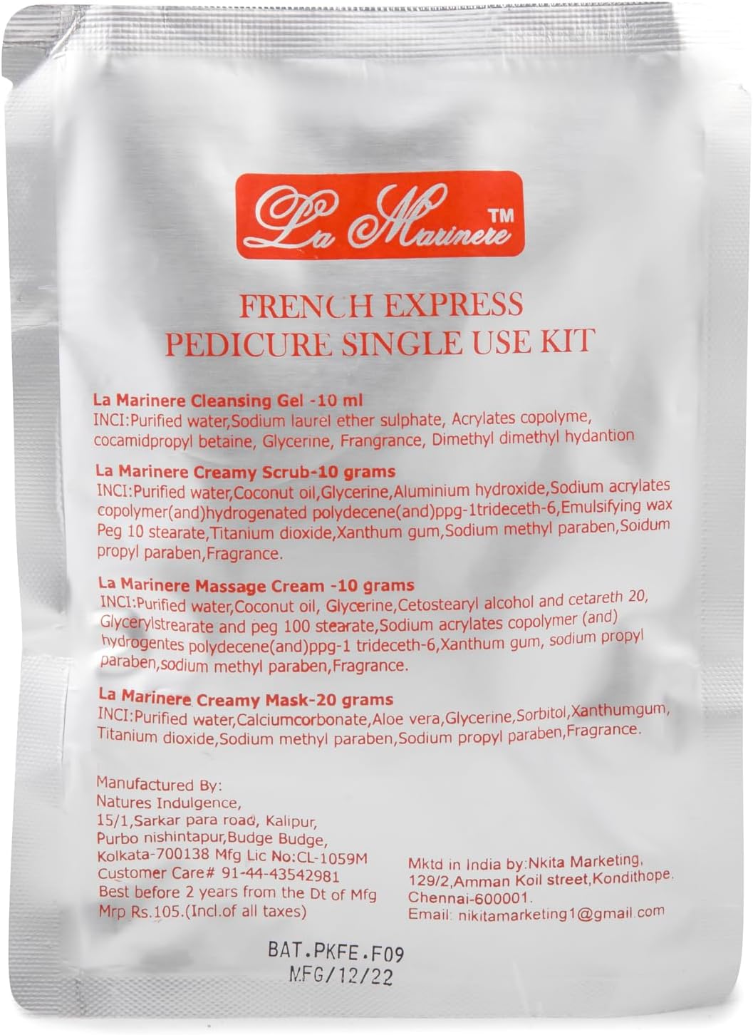 French Pedicure | Timeless Elegance for Your Toes | Polished Perfection | Pedicure kit for women for foot | Spa kit for Home and Salon | Pack of 5
