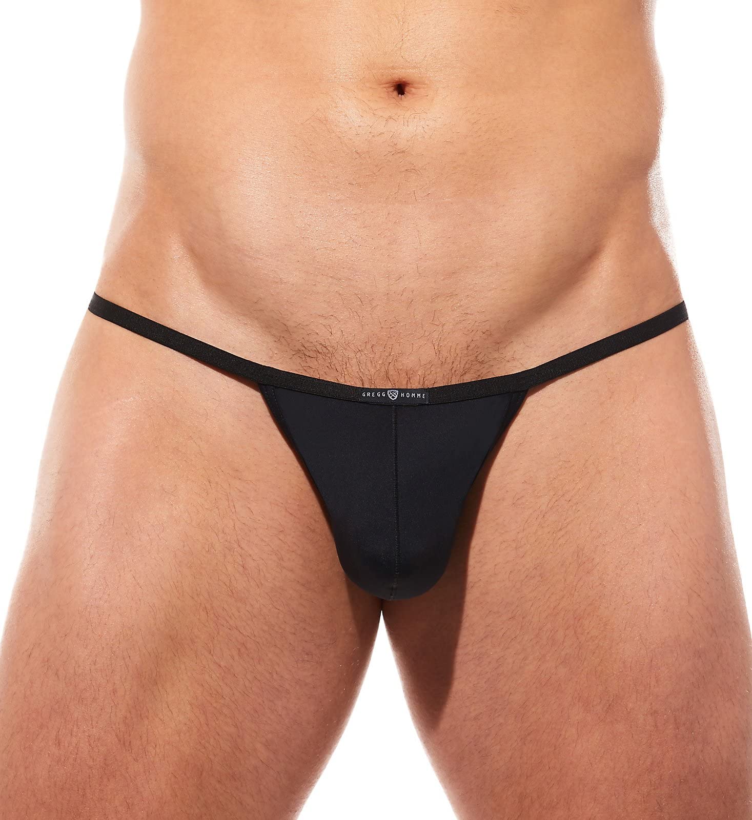 Gregg HommeMen's Yoga Breathable String Thong, 190414, Black, M