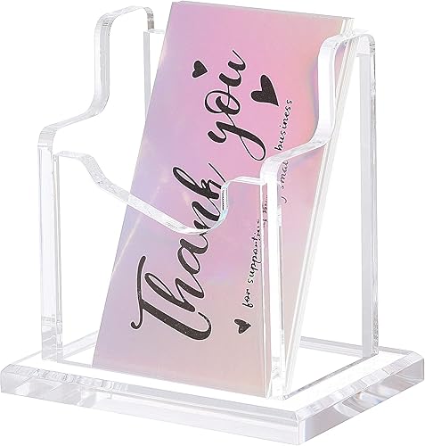 Soporte acrílico para folletos, soporte de literatura para tarjetas de visita, soporte transparente para folletos, soporte para escritorio, soporte