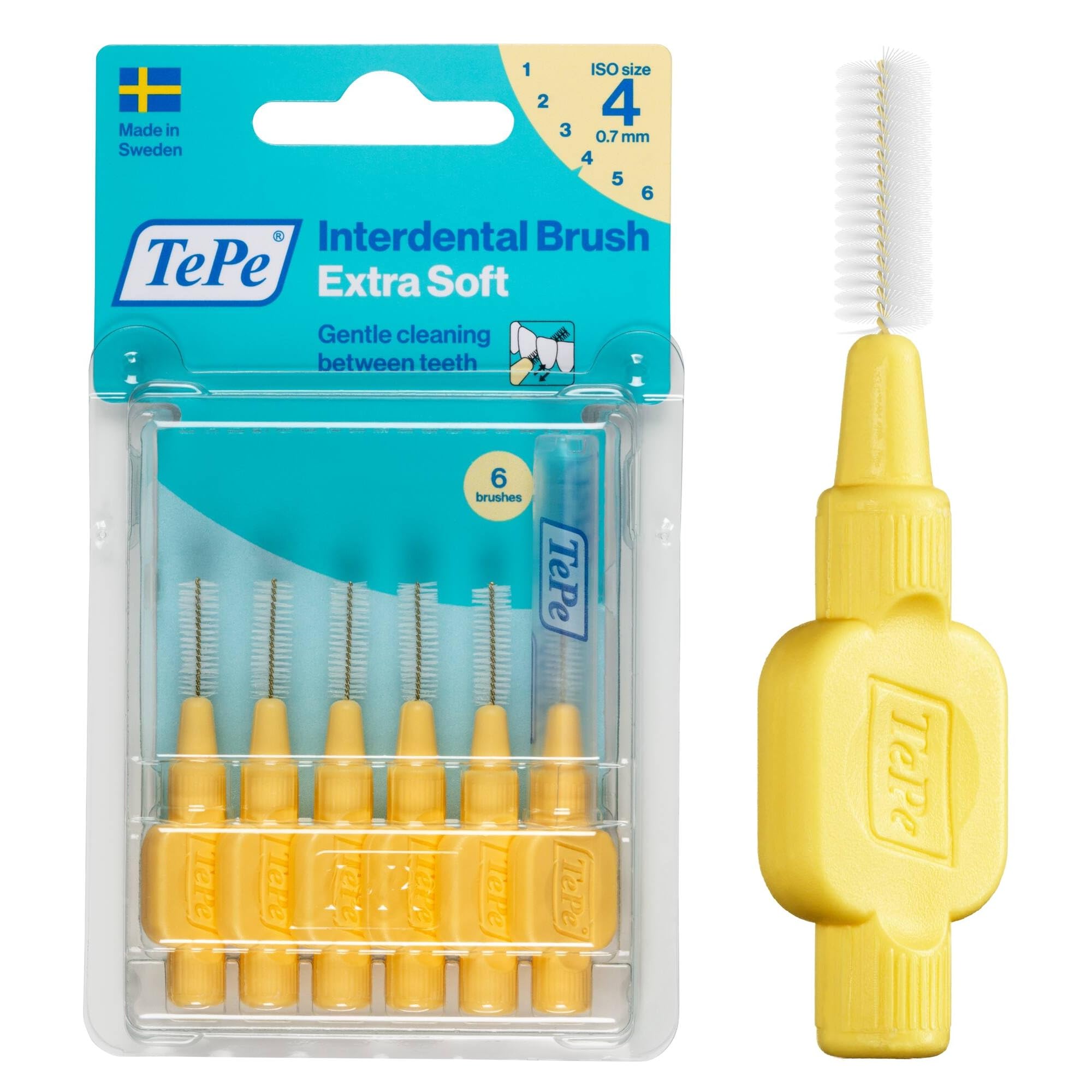 TEPE Blister X-Soft 0.7 MM - SARI Diş Arayüz Fırçası (1x 6 Adet)
