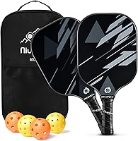 Vista 21 de niupipo Pickleball Paddles Set of 2 or 4, USAPA Approved Fiberglass Pickleball Paddle Set with Balls and Bag, Polypropylene Honeycomb Core