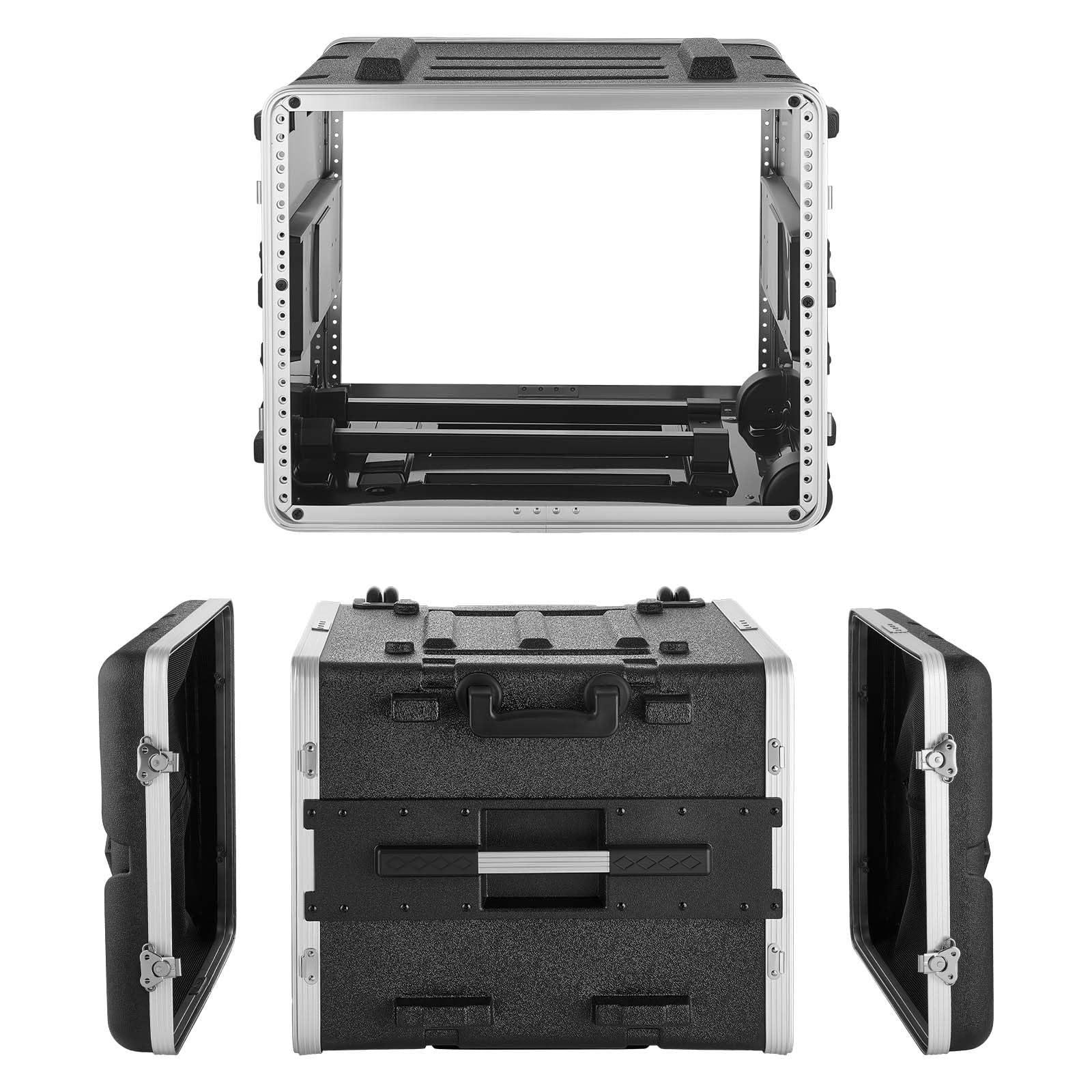 VEVOR Armadio Rack per Server, Armadio per Server 8U con Maniglia Retrattile Struttura in ABS Chiusura a Scatto, Rack per Amplificatore Altezza Montaggio 7U, Profondità Interna 468 mm