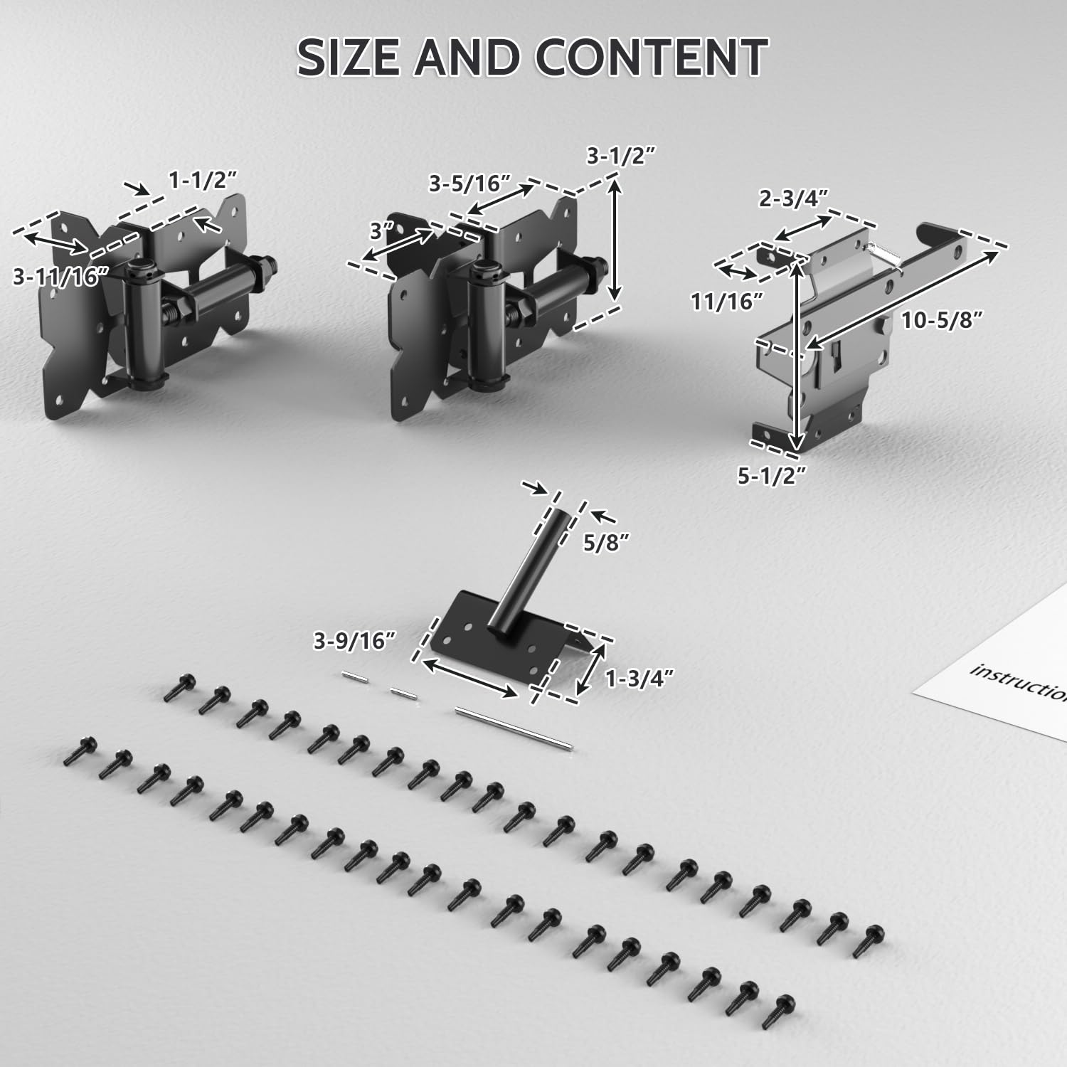 Amazon.com: JZVXX Vinyl Gate Kit Self-Closing Vinyl Fence