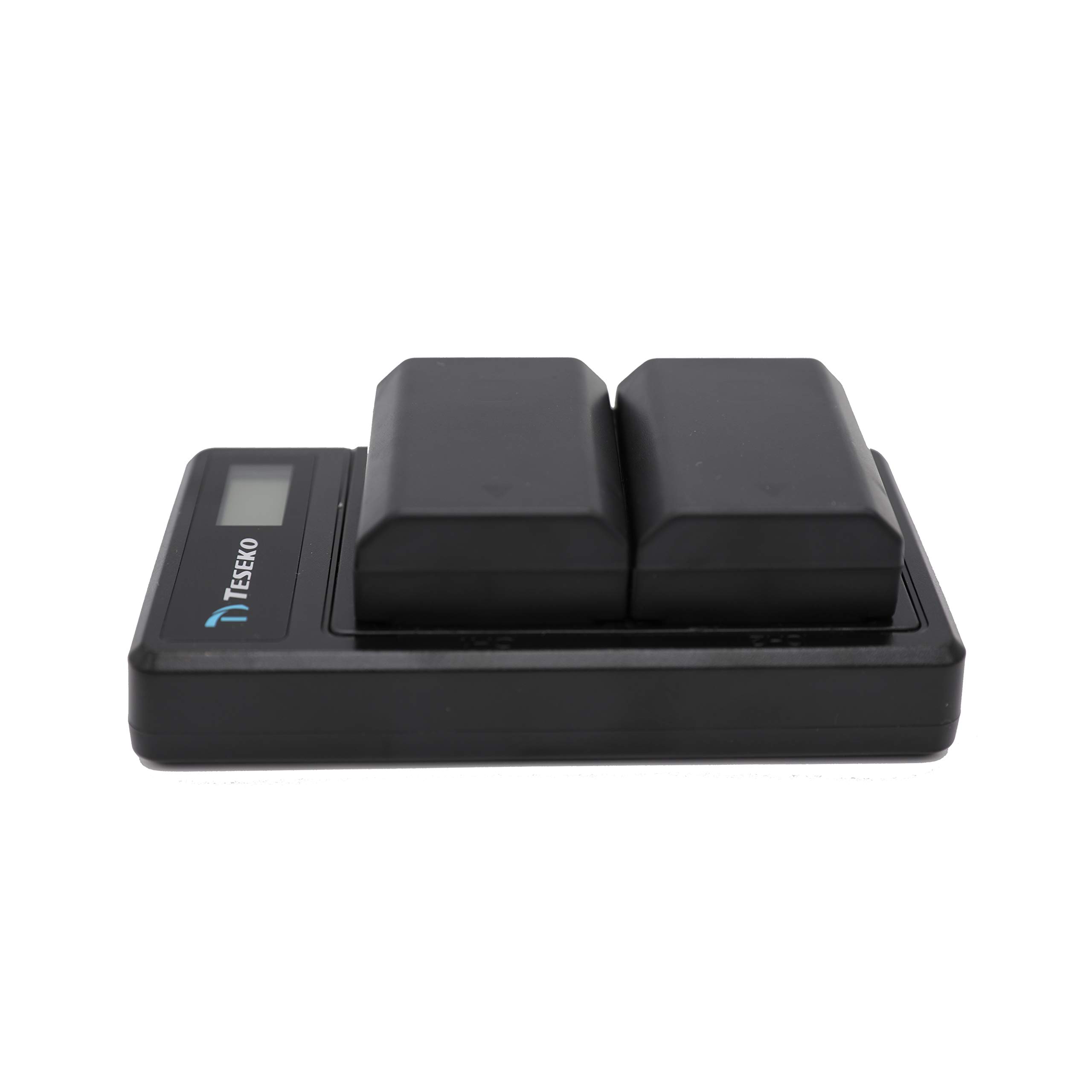 NP-FZ100 Teseko Camera Battery Charger Set Compatible with Sony A7M3/A7R3/R4/A9/7RM3/ILCE-9 SLR A7M3/7R4 Bbtteries(2-Pack, Micro USB & Type-C Ports, 2280mAh)