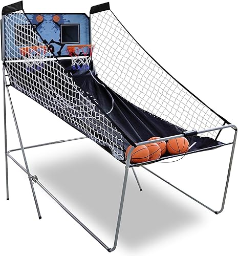 Miniatura 2 de Saturnpower Shot Creator - Juego de arcade de baloncesto para interiores, plegable, electrónico, doble tiro, juego deportivo, juego