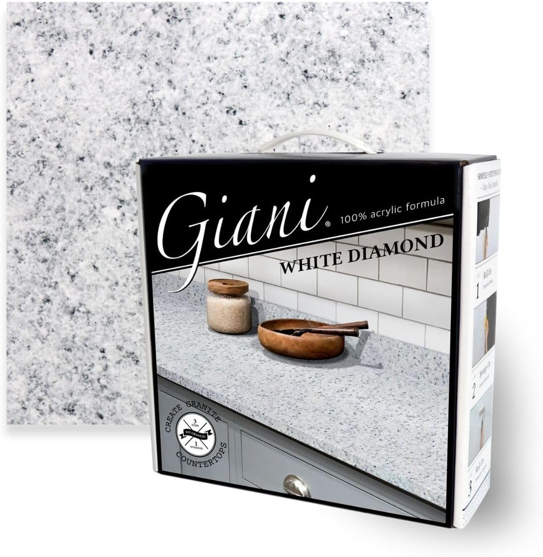 Giani Granite Countertop Paint Kit 2.0-100% Acrylic (White Diamond)