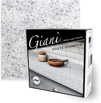 Giani Granite Countertop Paint Kit 2.0-100% Acrylic White Diamond