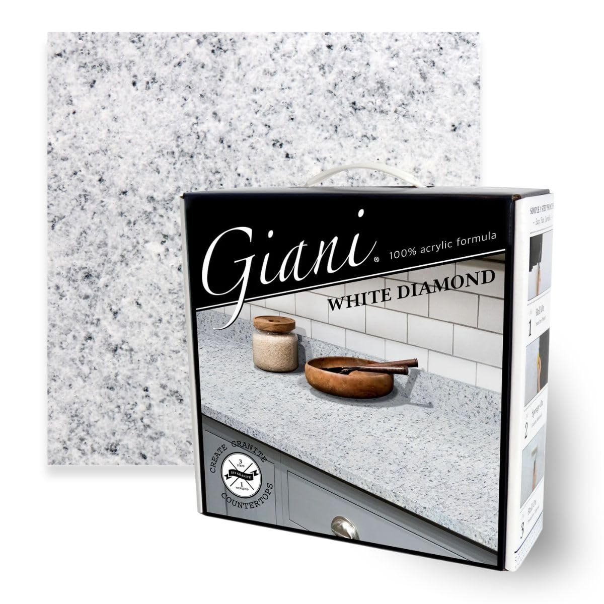 Giani Granite Countertop Paint Kit 2.0-100% Acrylic (White Diamond)