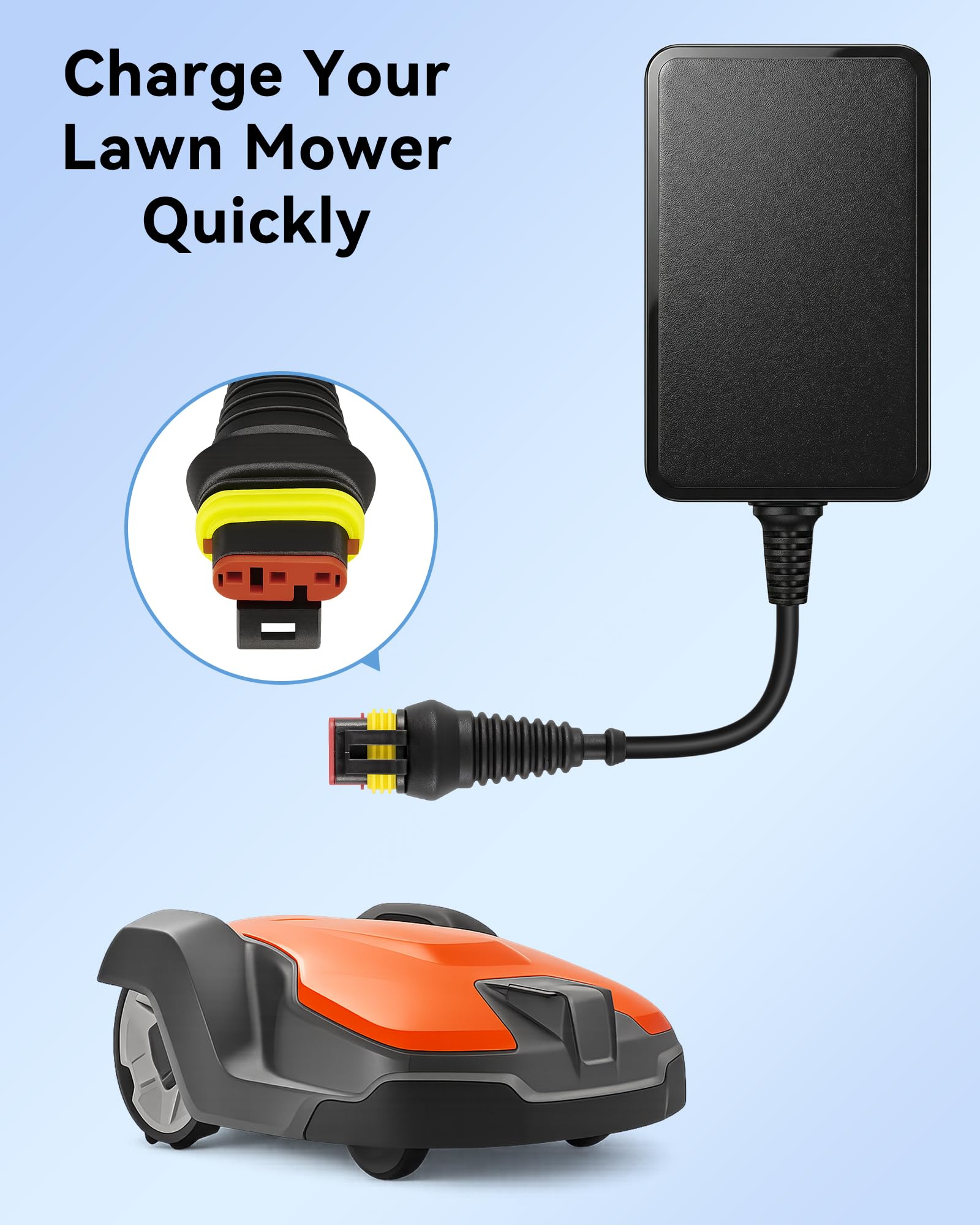 Zasilacz 28V 1.3A kompatybilny z Husqvarna Automower 105, 310, 315, 315X, 305, 310 Mark II, 315 Mark II kosiarkami, robotami koszącymi, ładowarka do Gardena R50Li, R40Li, R45Li, R70Li
