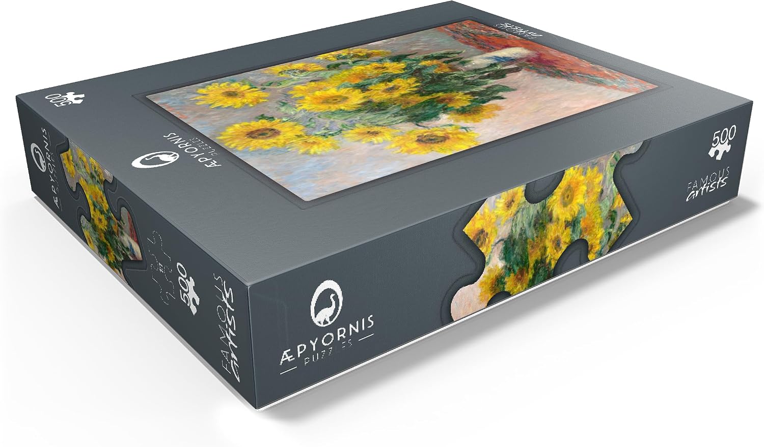 MyPuzzle Bouquet of Sunflowers 1881 By Claude Monet - Premium 500 Piece Jigsaw Puzzle for Adults
