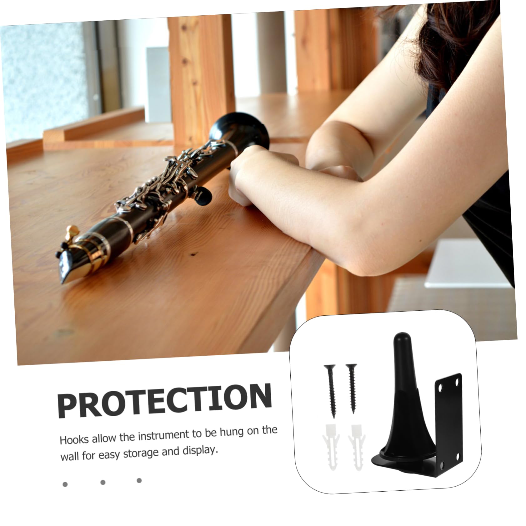 Support Mural Pour Clarinette Support Pour Instruments De Musique Crochet De Suspension Pour Flûte Présentoir Pour Clarinette Pour Saxophone