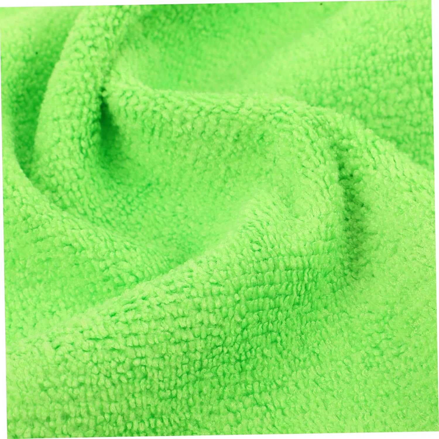 VOSAREA 10pcs 30x30cm Green Microfiber Car Cleaning Cloths – Automotive Detailing Towels for Interior Polishing, Glass and Dashboard Cleaning, Reusable Car Care Accessories for Trucks