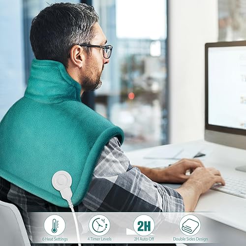 Miniatura 4 de Almohadilla térmica de cuello y hombro, regalo para mamá, papá de hija o hijo, regalos de Navidad para mujeres, hombres, día de la madre, día del