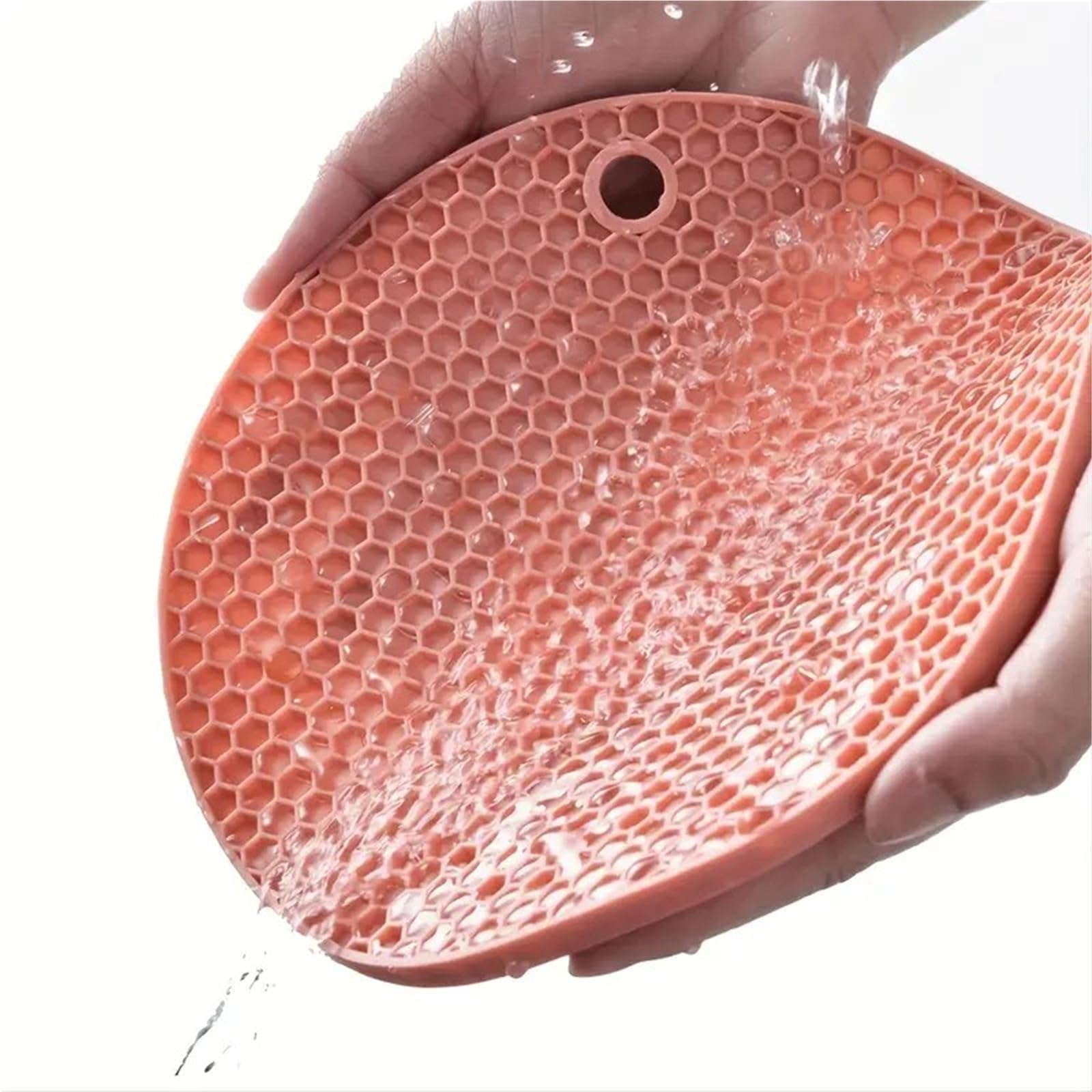 silikonowa podkładka pod gorące naczynia, Podkładka silikonowa Okrągła Plaster Miodu 17cm Heat Antypoślizgowa Wielokolorowa 1/4 szt(Blue 4pcs)
