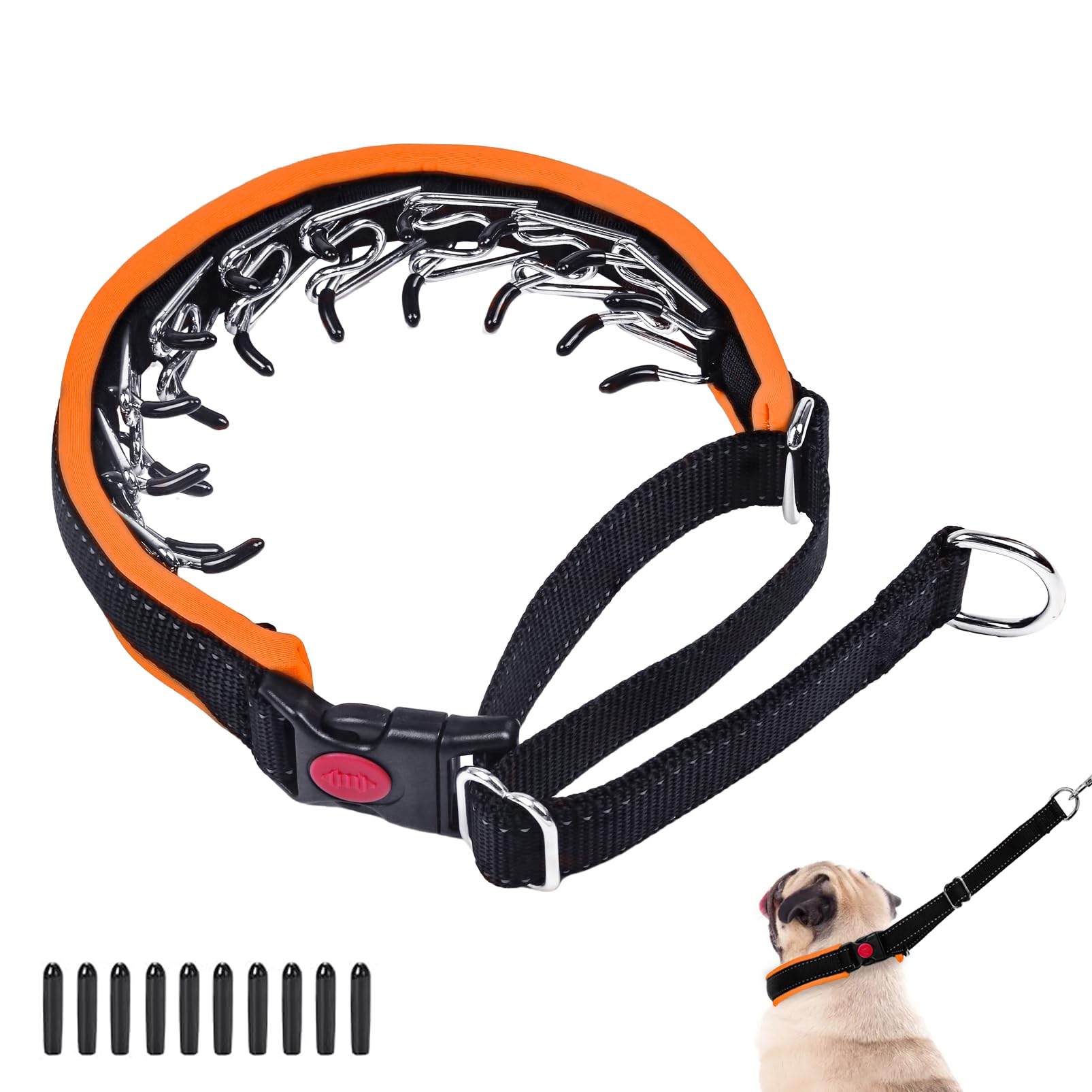 Monstoyo Heavy Duty Nylon No Pull Martingale Collar