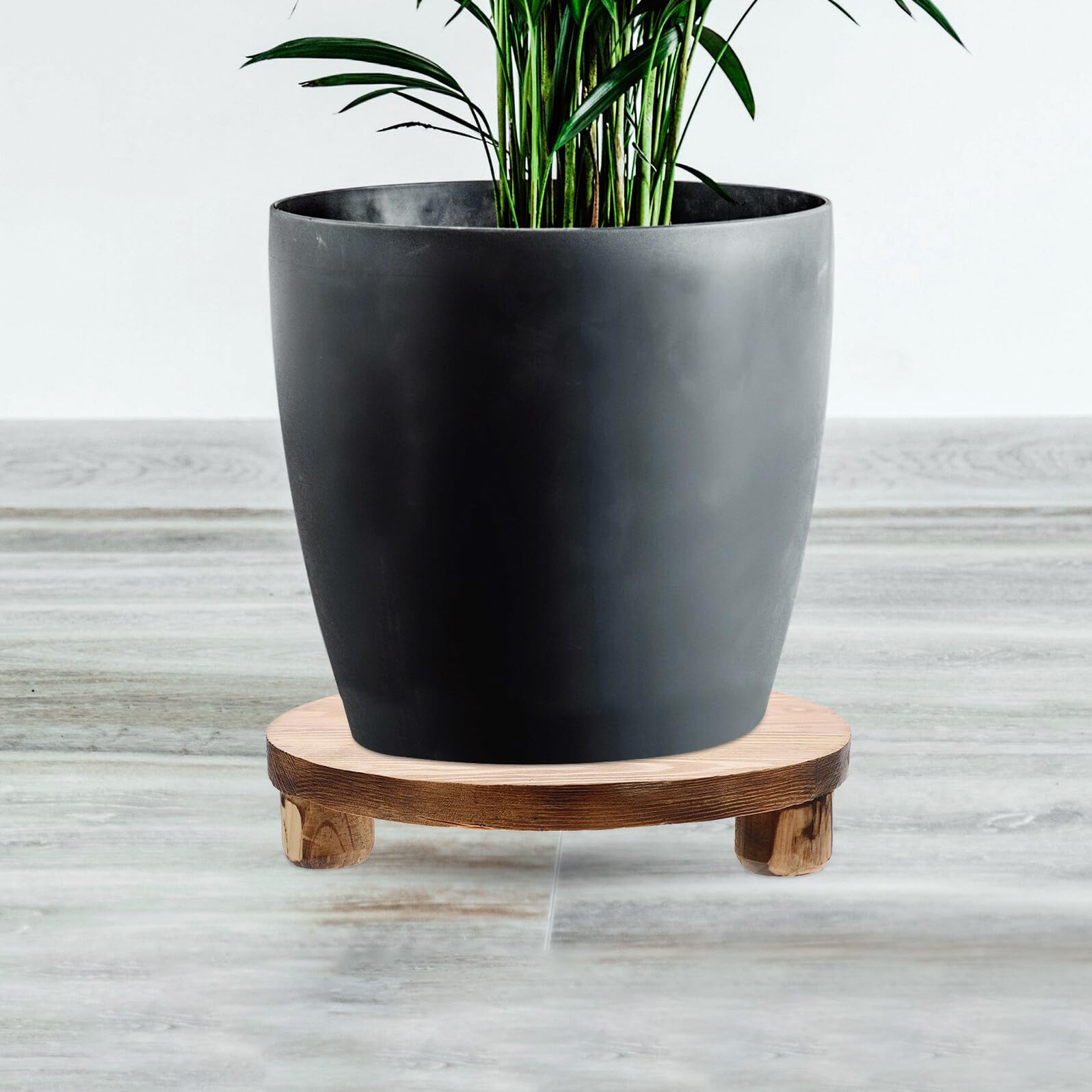 Toyvian Soporte Redondo de Madera para Macetas de Bonsái y Plantas de Interior, Base Estable y Multifuncional para Escritorio de Sala, Diseño Simple y Práctico