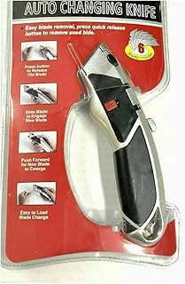 Knife Utility Box Cutting w/ 6 Quick Change Blades Heavy Duty Cutter Strength NEW,Jikkolumlukka