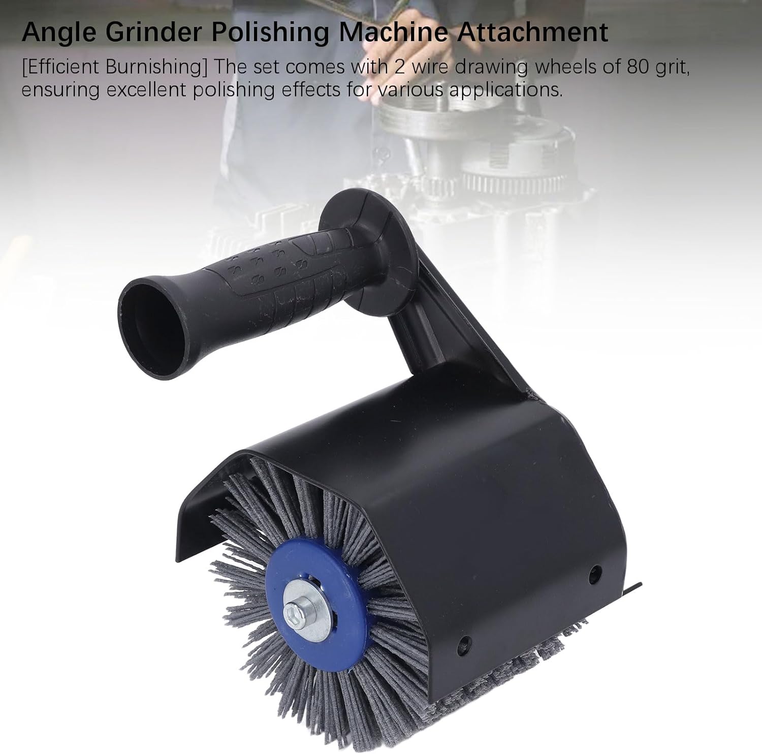 Angle Grinder Convert Polisher, M14 High Powered Single Phase Motor Electric Burnishing Polish Machine with Soft Handle for Metalworking