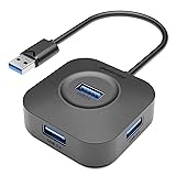 BENFEI 4-Port USB 3.0 Hub, USB Verteiler 5Gbps USB Mehrfachstecker USB A Splitter f&uuml;r Maus Tastatur Flash-Laufwerk U-Disk Drucker, kompatibel mit Laptop Desktop PC Xbox PS5