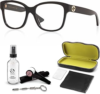 Gucci GG0038ON Designer Fashion Eyeglasses: Classic Square Shape Eyeglasses Frame Eyewear with Luxury eSHADES Kit - Embrace Sophistication and Elegance