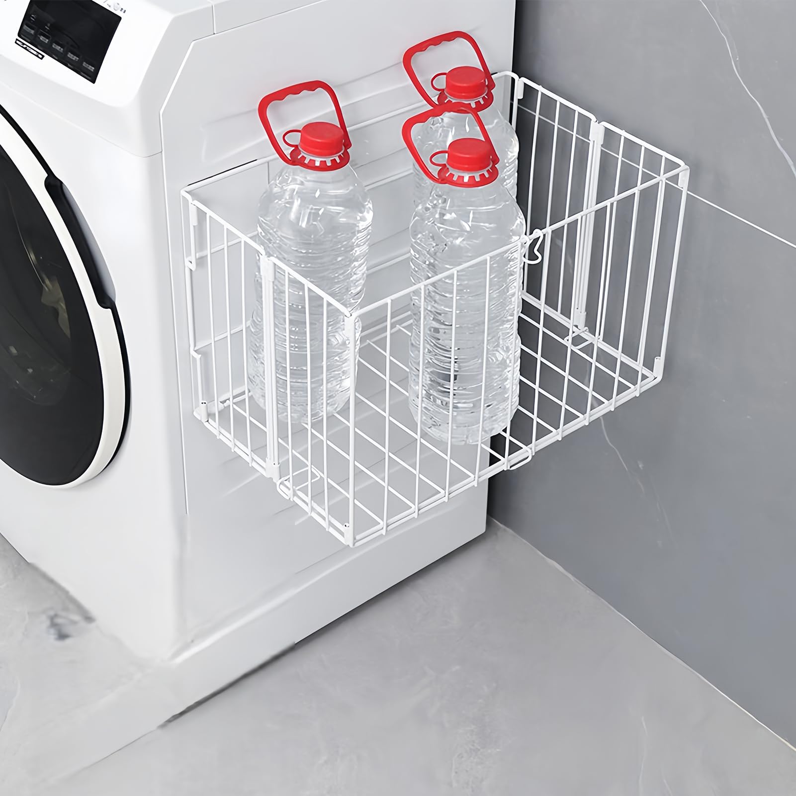 Magnetyczny Organizer Do Pralki I Suszarki Składany Organizer Na Ubrania | Pojemnik Do Przechowywania W Pralni Do Łazienki Kuchni Akademika Szafki Apartamentu Domu Biura Kampera Metalowej Piwnicy