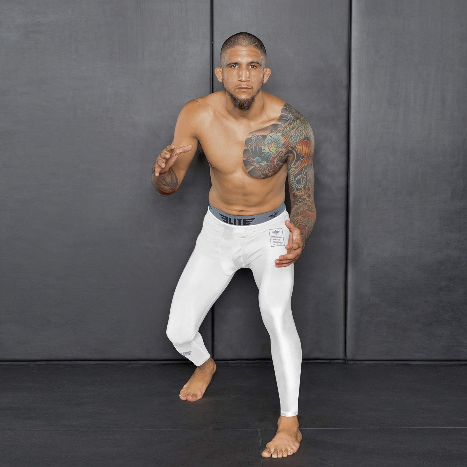 Elite Sports Men’s BJJ Spats Leggings Tights, Best Jiu Jitsu MMA no Gi spat Compression Pants for Men : Sports & Outdoors