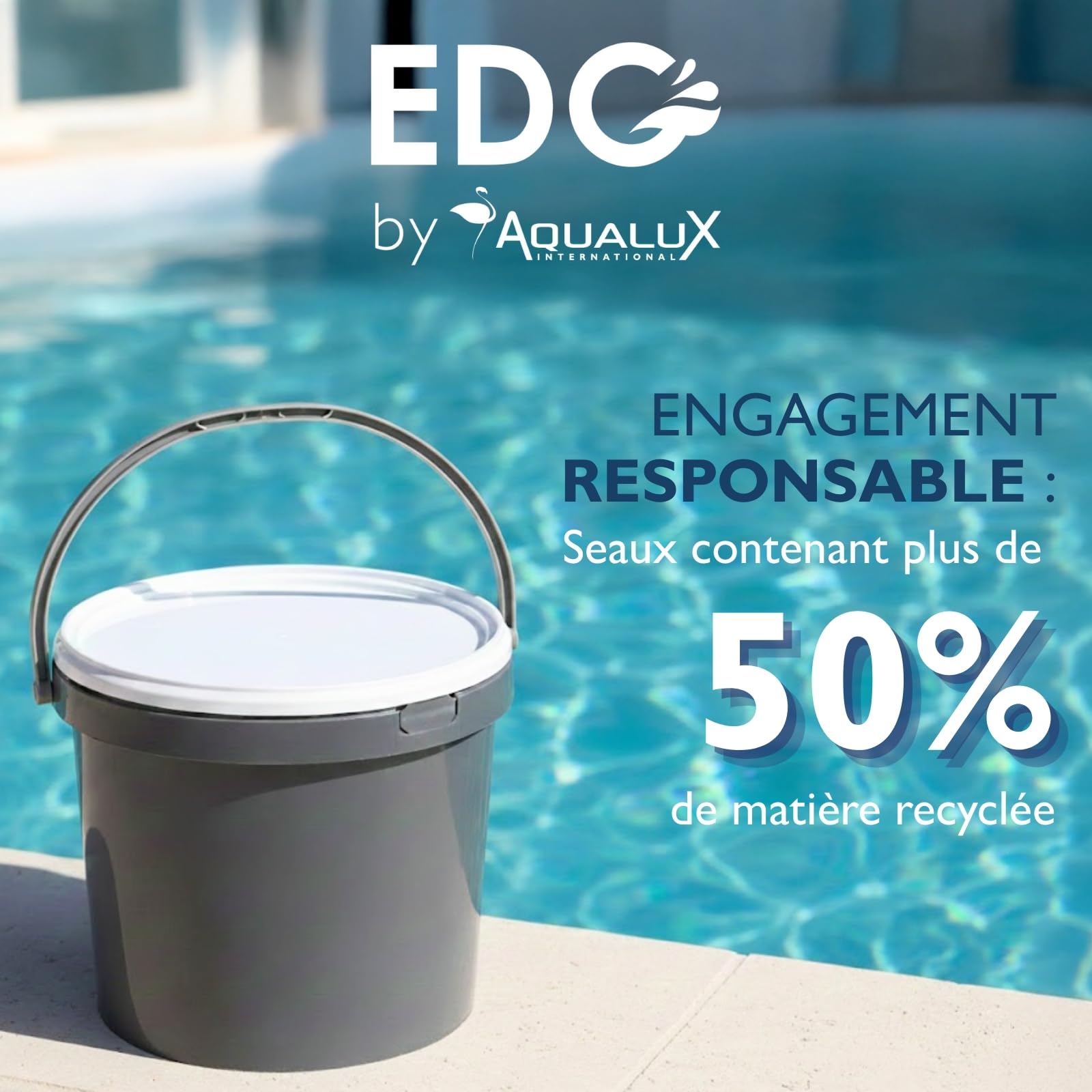 Stop Algues Moutarde Piscine - Chloration Ultra Choc - Poudre - Boîte - 1 kg