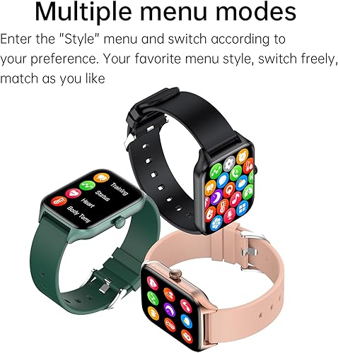 Miniatura 9 de Reloj inteligente para hombres y mujeres (respuestahacer llamadas), 1.85 pulgadas Fitness Tacker con frecuencia cardíaca, podómetro, calorías,