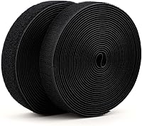 Vista 8 de Cinta de gancho y bucle para coser de 1 pulgada de ancho, 16.4 pies no adhesivas, tiras de gancho y bucle trasero para coser, cierre de tela, cinta