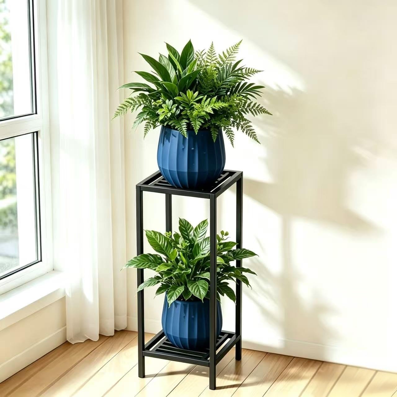 Zhongma 2 Tier 30 inch Tall Indoor Outdoor Plant Stand