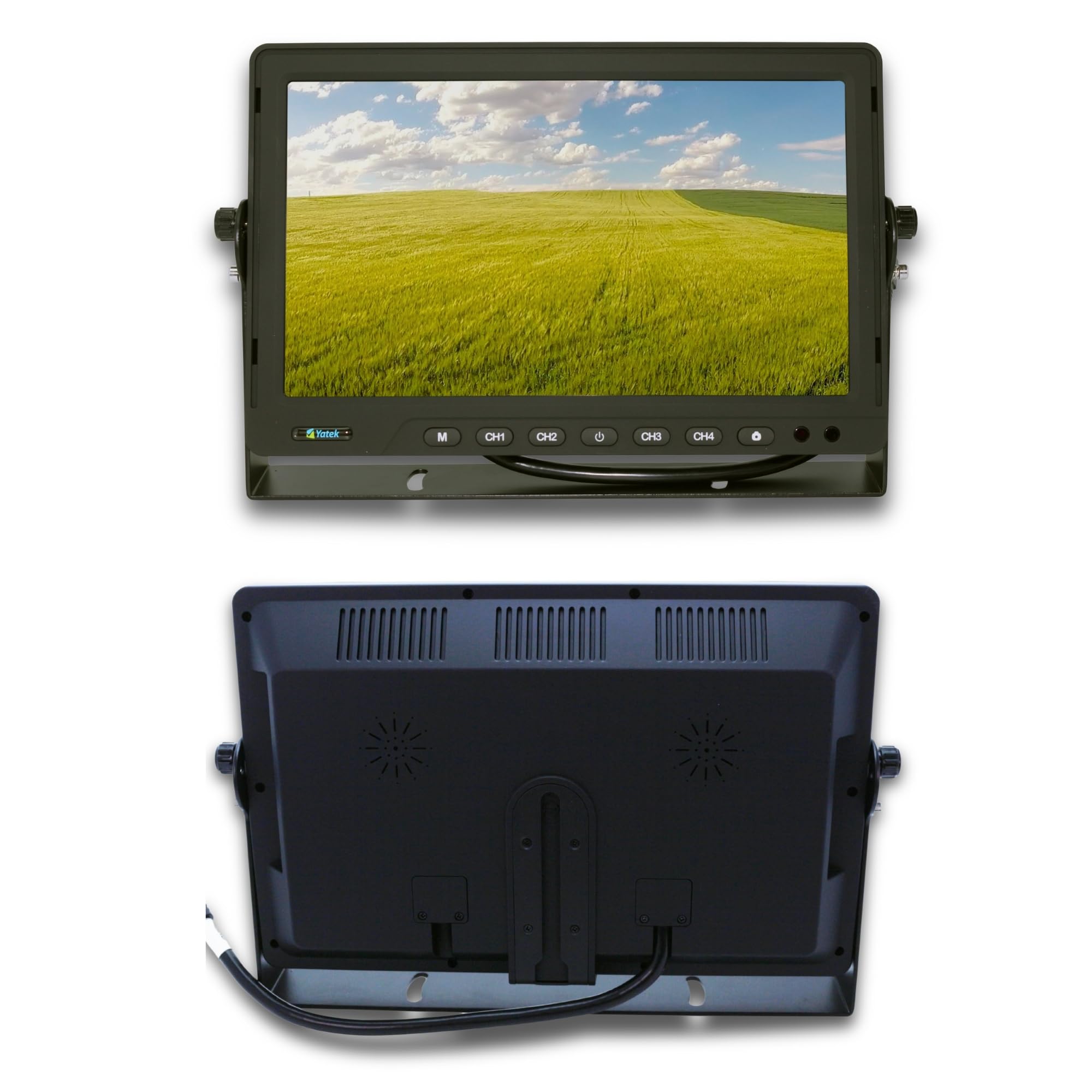 YATEK Kit de cámara de Aparcamiento Pantalla AHD 10" + cámara 1080P 160 Grados de visión Trasera