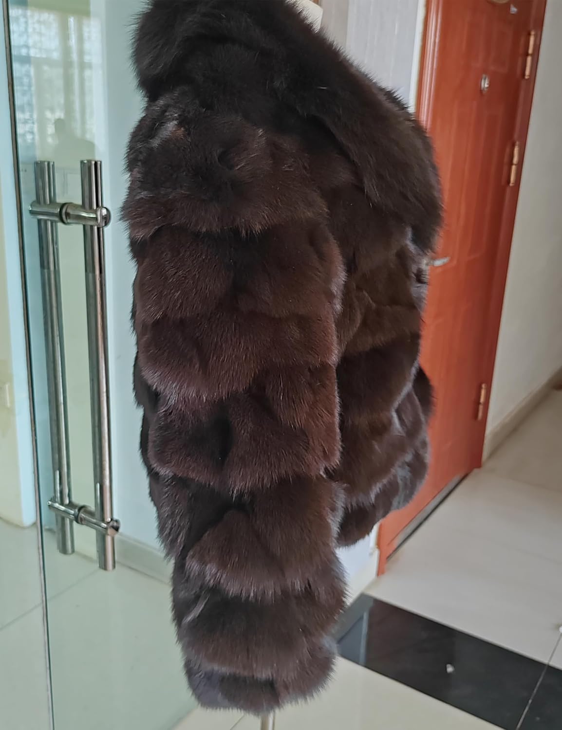 Women's Genuine Fox Fur Coat Thick Warm Fur Jacket Winter Outerwear