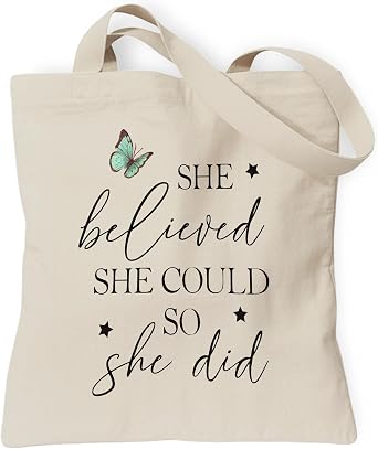 Christian Tote Bag for Women, Church Bible Canvas Bag with Inner Pocket for Churchgoers