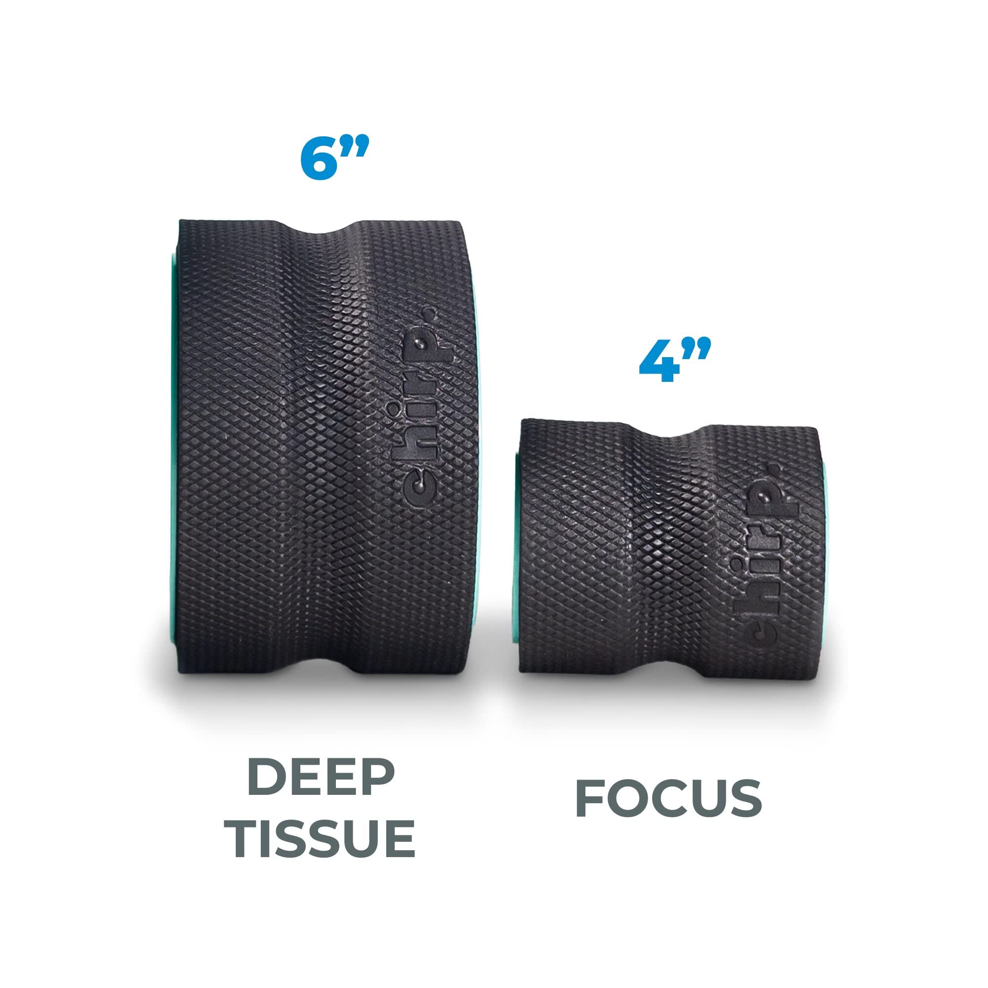 Chirp Wheel+ Deep Tissue 2Pack Wheel Foam Roller Targeted Muscle Roller For