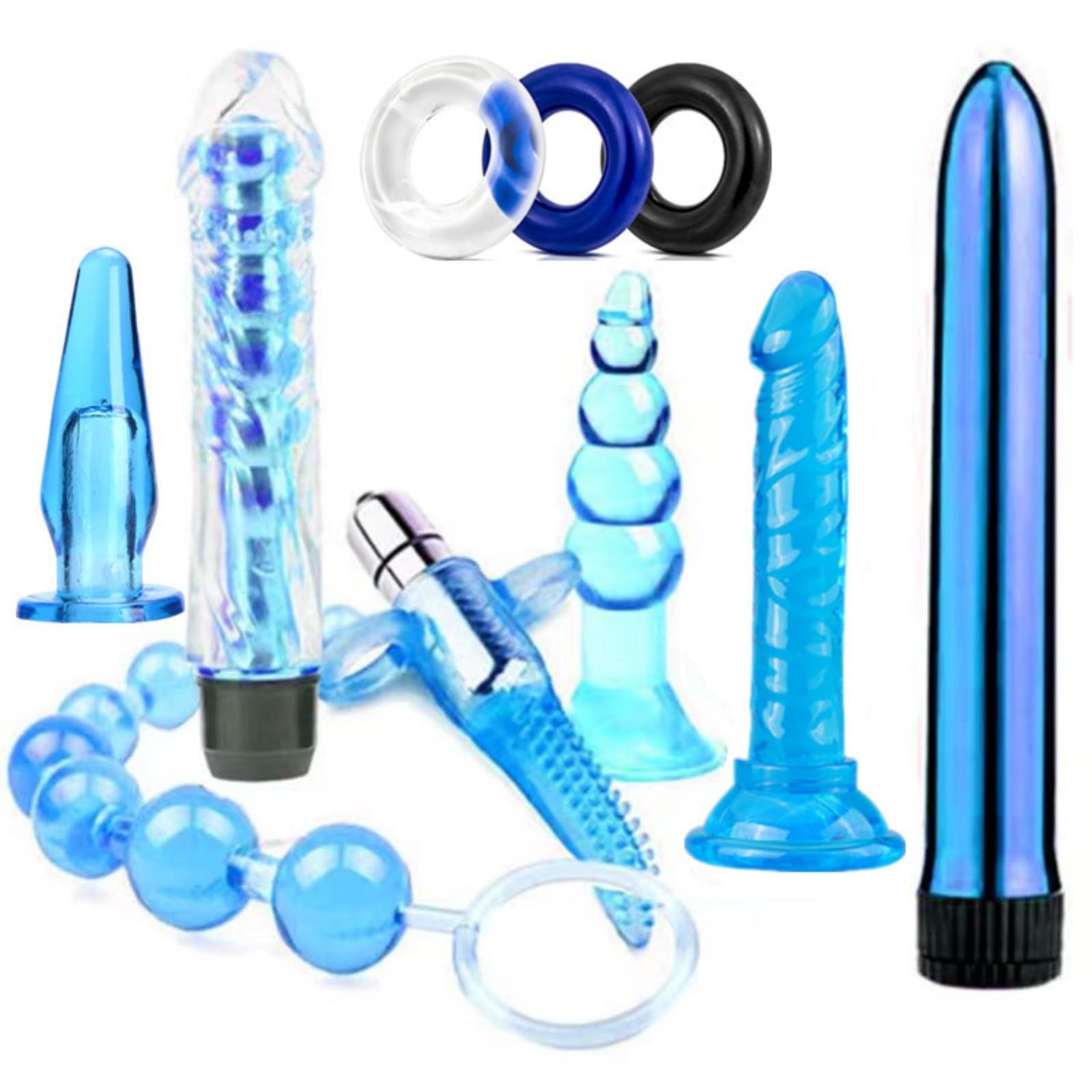 [10 pezzi] SexShop Hot Coppie portatili Yoga gioco Accessorio Set principianti Yoga Kit-K20 (Blu-2, Stile2)