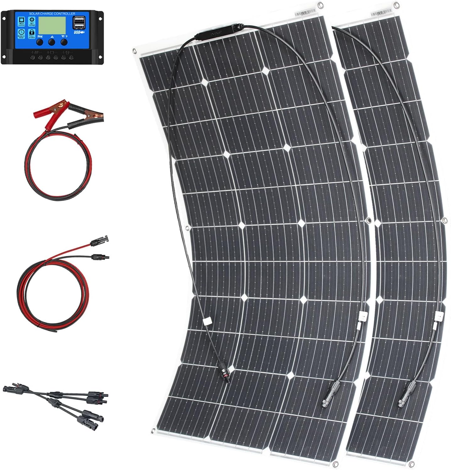 Monocrystalline 200W 12V Flexible Solar Panel Kit for Outdoor Mobile use