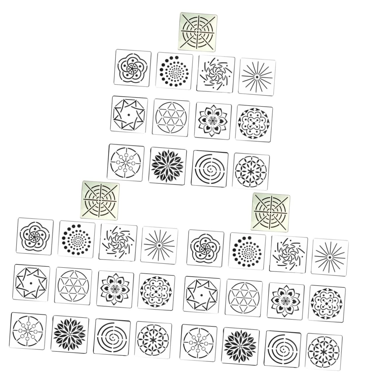 SHINEOFI 3ensembles Set De Pochoirs Mandala Pour Peinture Dotting Templates Multi-styles Pour Projets Artistiques Et Artisanat