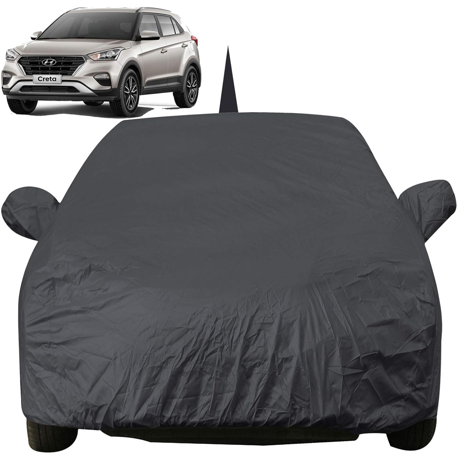 Autofact Car Body Cover with Mirror Pockets Compatible for Hyundai